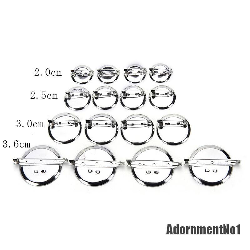 (Adornmentno1) 10pcs / Set Bros / Pin Lapis Silver Untuk Aksesoris Pakaian Diy