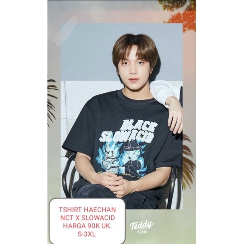 TSHIRT KAOS HAECHAN NCT X SLOWACID BLACK VERS