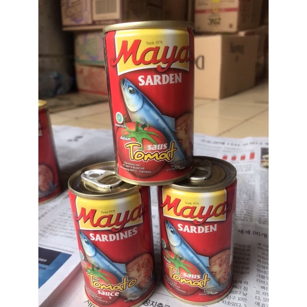 

〖Maya Sarden dalam Saus Tomat 155 gram | 1 Kaleng〗