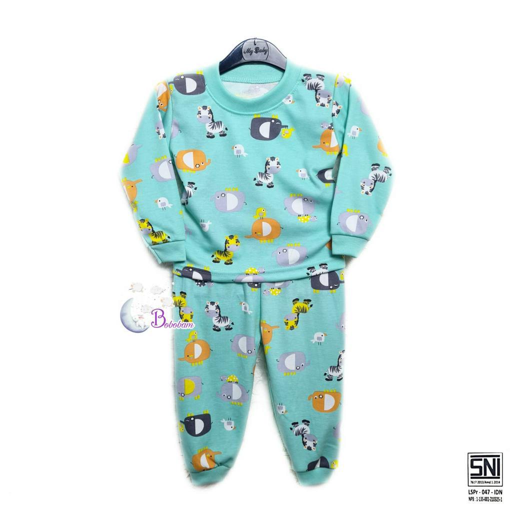 BOBOBAM BAJU TIDUR BAYI LUCU PIYAMA COWO SETELAN PAJAMA LAKI LAKI TRENDY