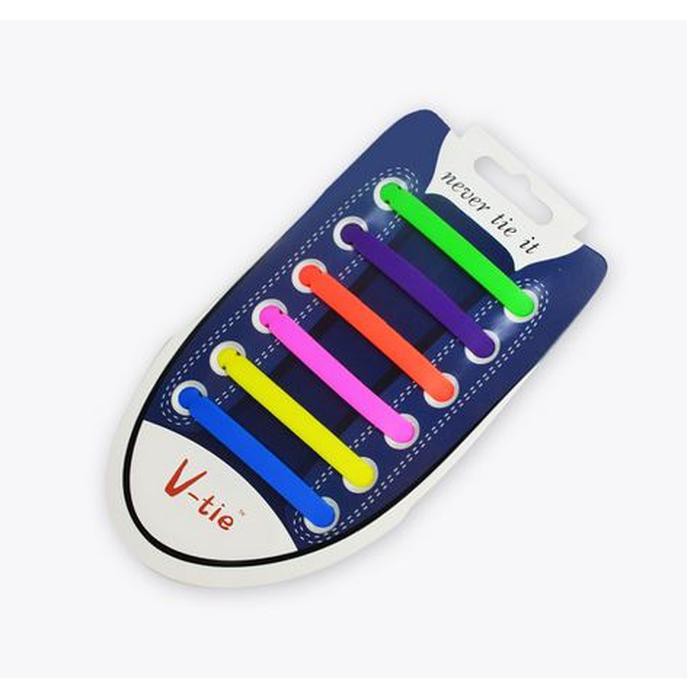 Tali sepatu Karet silikon V Tie Silicone Shoelace