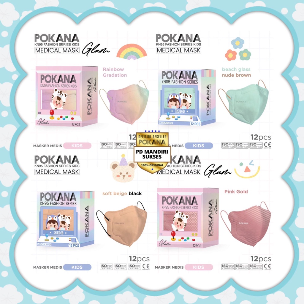 MASKER POKANA KN95 KIDS FASHION AND GLAM ISI 12
