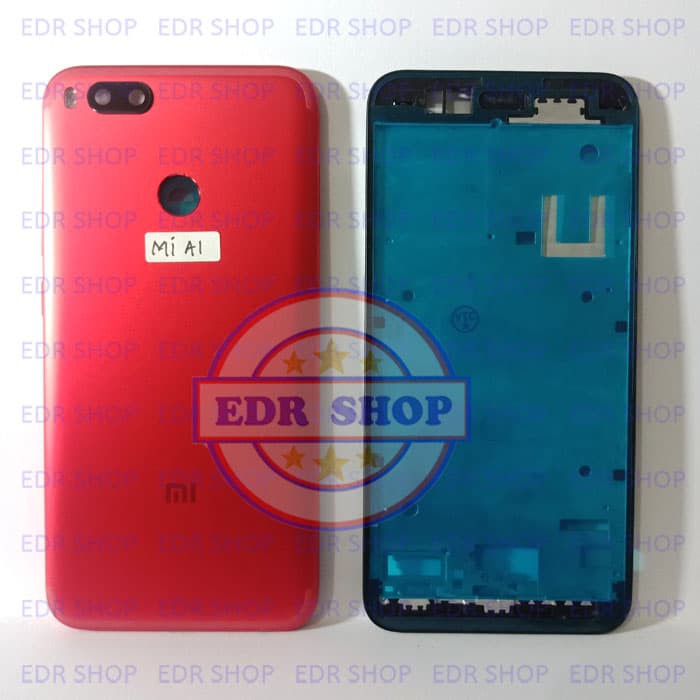 Casing Xiaomi MiA1 Mi A1 Fullset Housing Kesing Tatakan Lcd Mesin Red