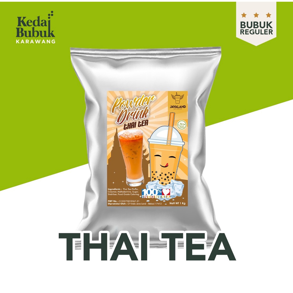 

Thai tea Bubuk Minuman kiloan Bubble Powder Javaland 1kg