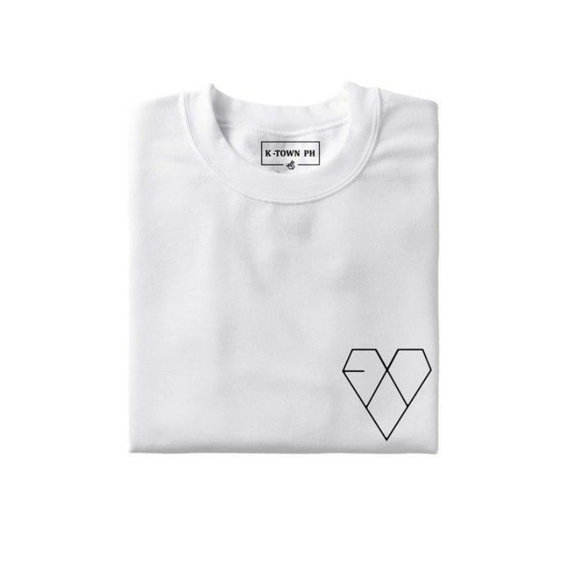 Exo Logo bentuk hati / Baju Kaos Kpop