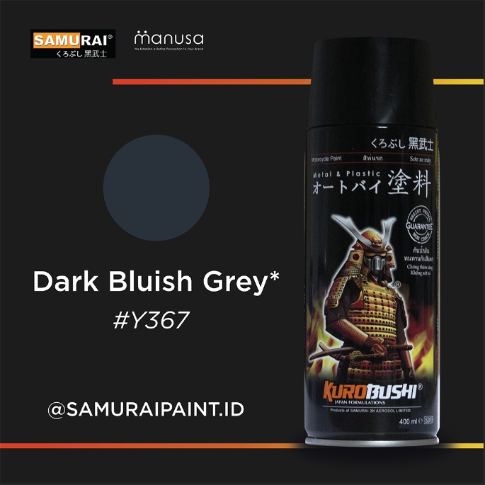 Samurai Paint Dark Bluish Grey Yamaha #Y367 Cat Aerosol Kualitas Kompresor