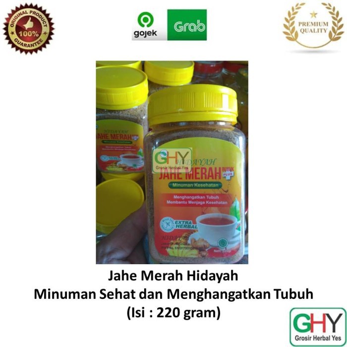 

Jahe Merah Hidayah 220 Gram Minuman Kesehatan Penghangat Tubuh
