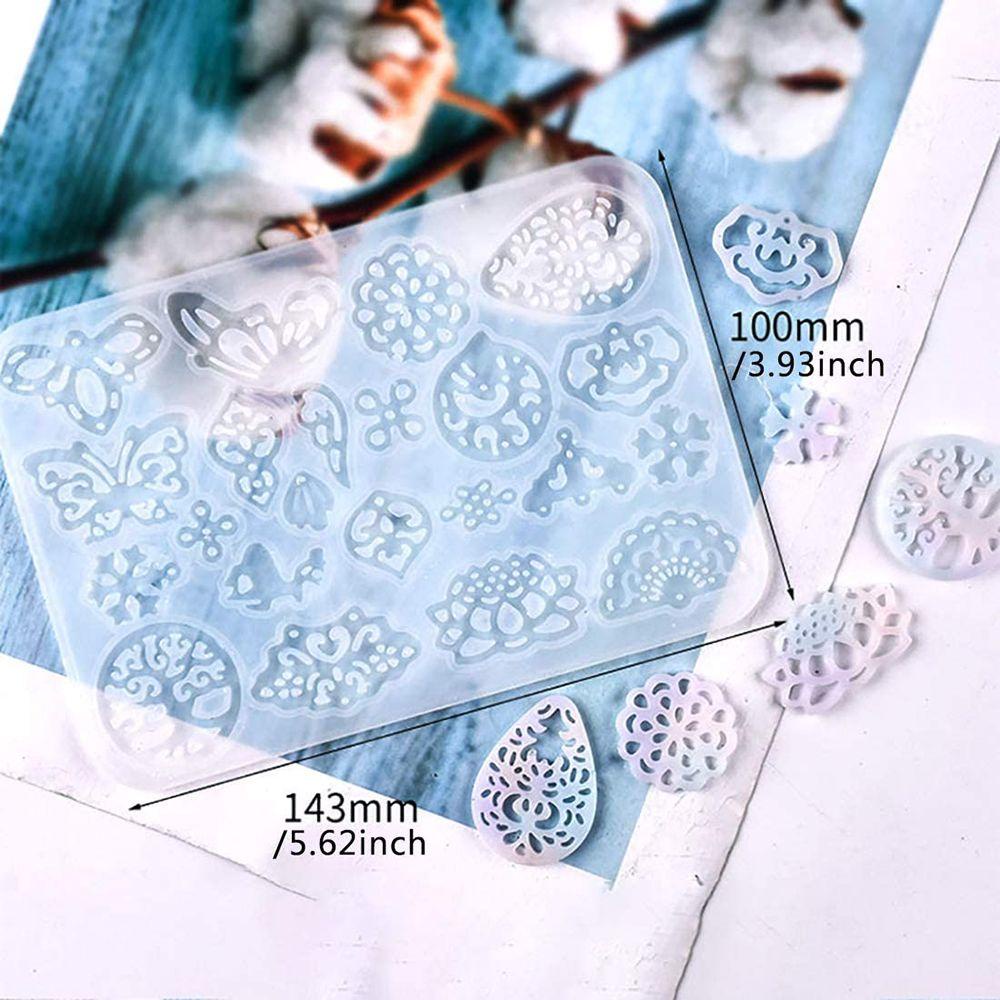 Solighter Anting Cetakan Resin Model Kalung Transparan Epoxy Alat Membuat Perhiasan Lem Tetes