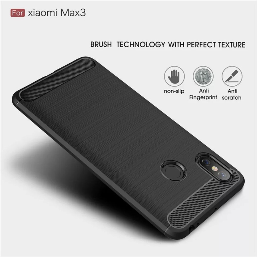 CASE SLIM FIT CARBON IPAKY XIAOMI MI MAX 3 SOFTCASE - FA