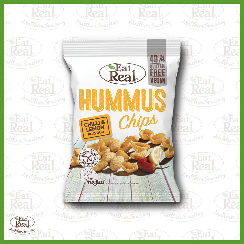 

Eat Real Hummus Chips | Chilli & Lemon | Cemilan Sehat Keripik Vegan