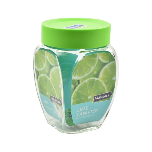 TOPLES GLASSLOCK LIME CANISTER 500ML GREEN