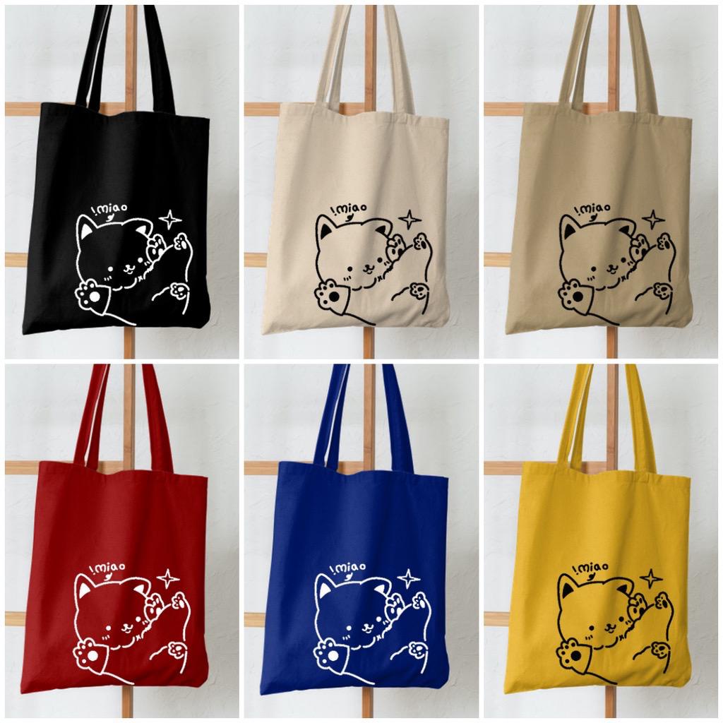 FLASH SALE 10.10 - RESLETING TOTEBAG LAPTOP MOTIF LUCU MIAO! UNTUK PRIA/WANITA KERJA, KULIAH, SEKOLAH | TOTEBAG UKURAN 33X38 CM BAHAN DINIR 300 / SEMI KANVAS TEBAL | TOTEBAG UNIK | TOTEBAG TRAVELLING, KERJA | TOTEBAG BESAR LAPTOP