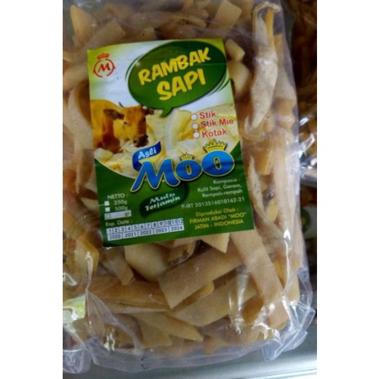 

KRUPUK KULIT SAPI SIAP GORENG (KRECEK RAMBAK STIK PANJANG)