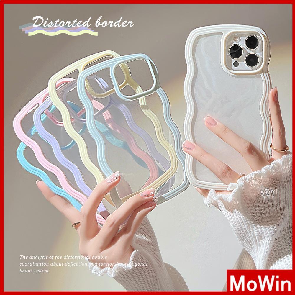 iPhone Case 2 in 1 Wave Candy Case Silicone Soft Case Clear Case Acrylic Frame Protection Camera Shockproof Compatible For iPhone 11 iPhone 13 Pro Max iPhone 12 Pro Max iPhone xr