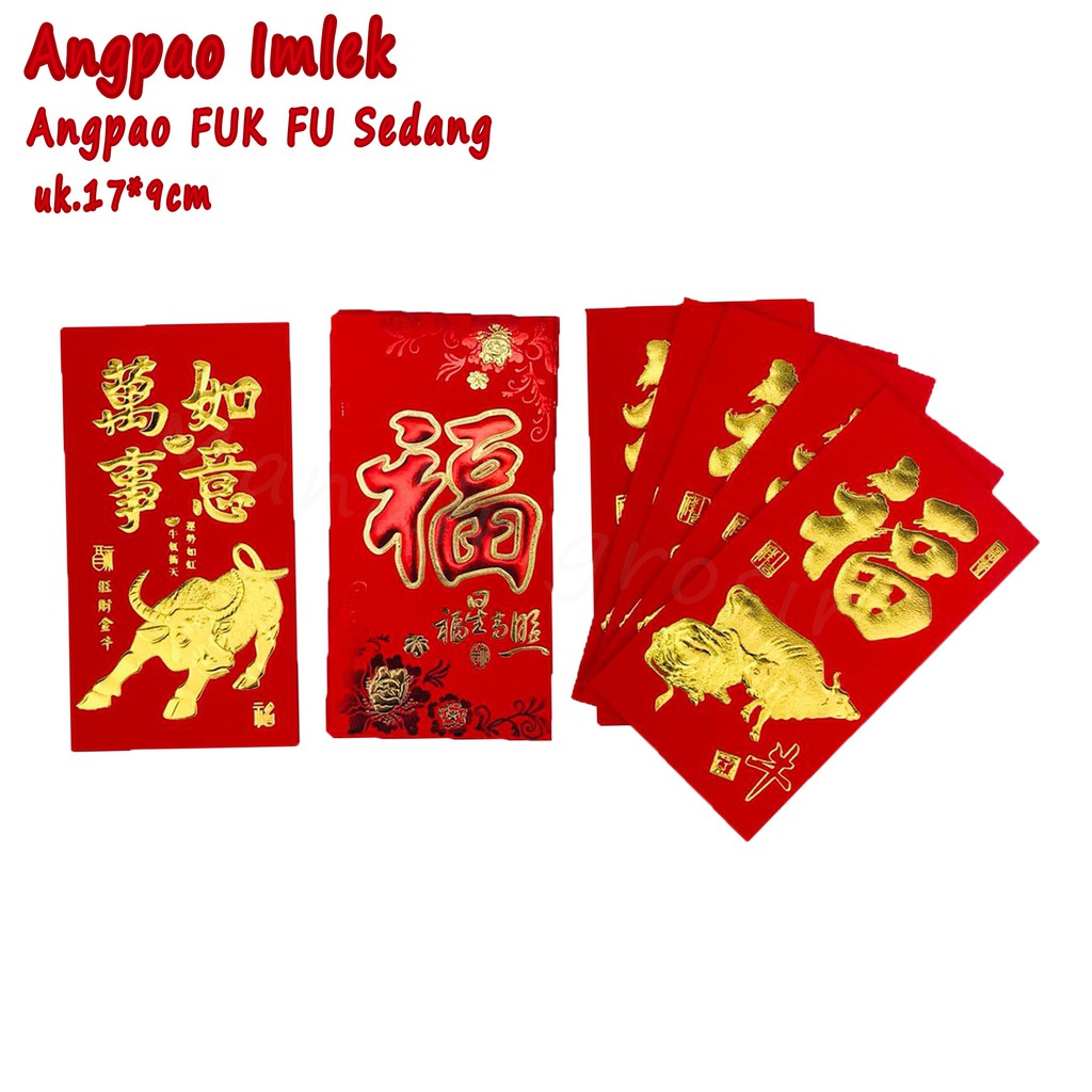 Angpao * Imlek * Fuk FU * 6pcs * 17*9cm