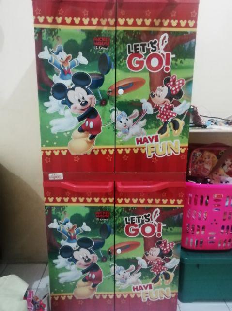 Lemari Plastik Naiba 4ssn Mickey Mouse/lemari Pakaian Naiba Termurah