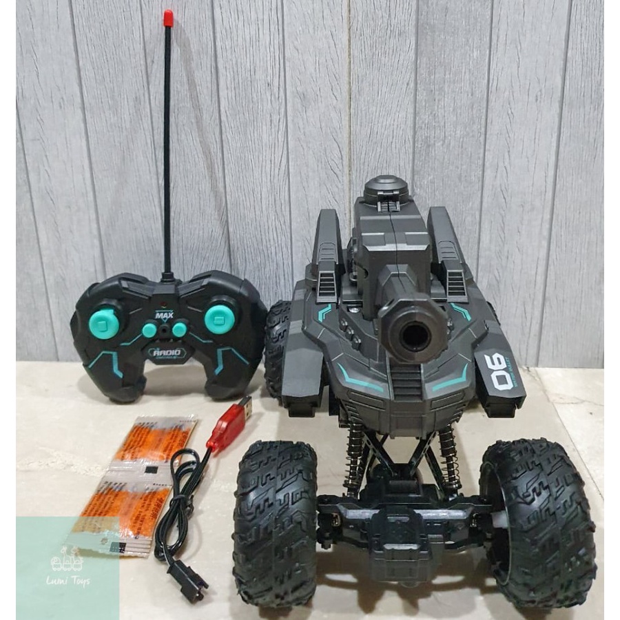 Mainan RC Remote Kontrol Mecha Tank Bisa Nembak Baterai Charge 318-4