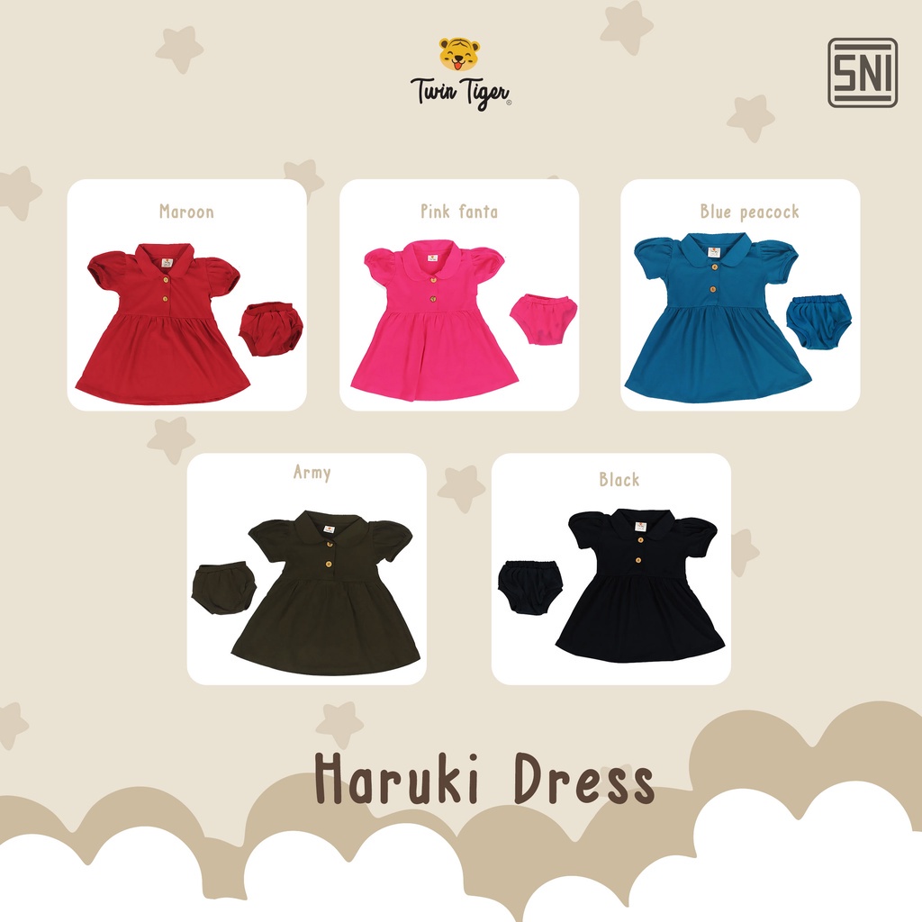 TWIN TIGER SAYURI DRESS /HARUKI DRESS / KAIYA / ANIKA MURAH FEBE DRESS DRESS ANAK EXTRA SOFT ROK ANAK 6 bln - 3 tahu