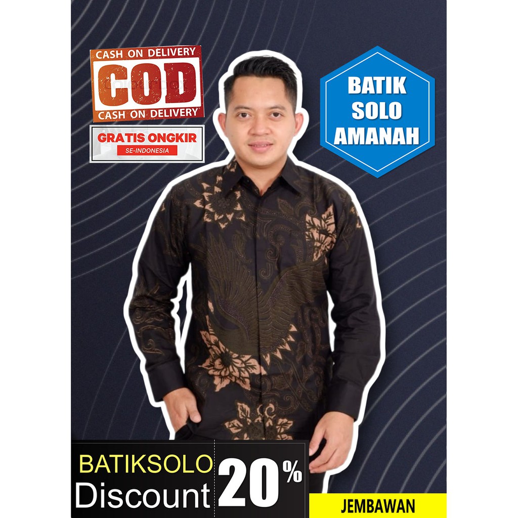 JEMBAWAN BATIK INDONESIA KEMEJA BATIK PRIA SOLO LENGAN PANJANG LAPIS FURING ATASAN PREMIUM MODERN KATUN HALUS FAWWAZ DWIPO PEKSI DWIPO JOKOWI WAYANG BAYUSUTA SUKET SEGORO TANAKA PINAYUNG BIRU GONDROWARU SWIWI  KRISNAMUKTI BATIK SOLO AMANAH BATIKSOLOAMAH