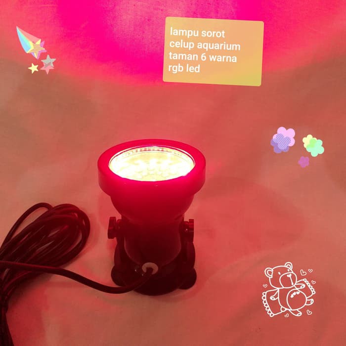 Lampu Sorot Taman Kolam Aquarium LED Celup 6 Warna AA-015 SAKKAI PRO