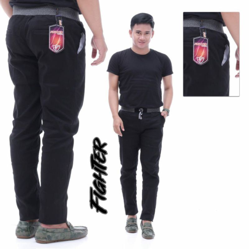 CELANA CHINO RIP PANJANG FIGHTER PREMIUM