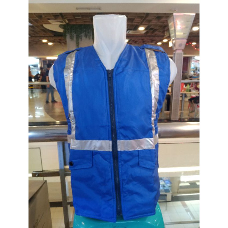 Rompi Proyek Bahan Parasut Warna Biru Rompi Safety Rompi Kerja