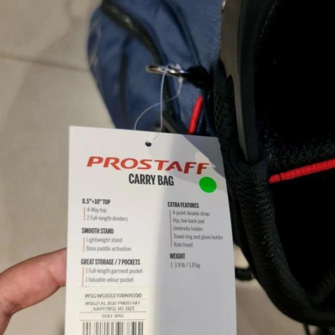 Tas Golf Wilson Prostaff Carry Bag Stand Bag Navy Blue Original