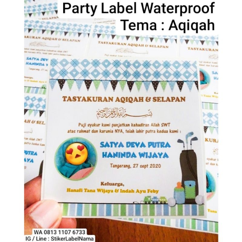 

AQIQAH STIKER / LABEL STIKER AQIQAH / CUSTOM STIKER / AQIQAH