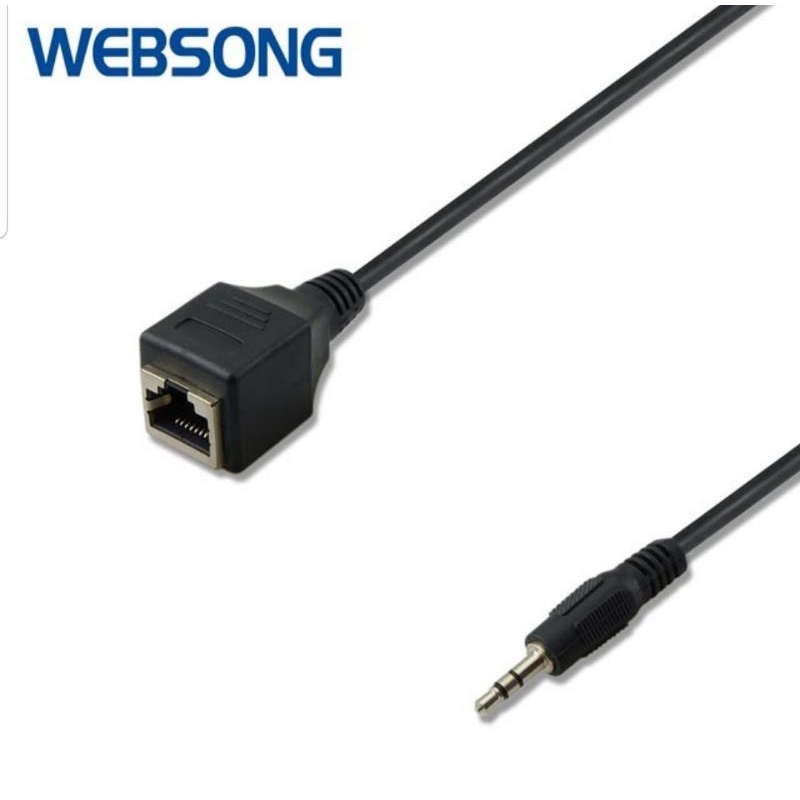 Kabel Audio 3.5mm Male to LAN RJ45 Female 20CM Websong