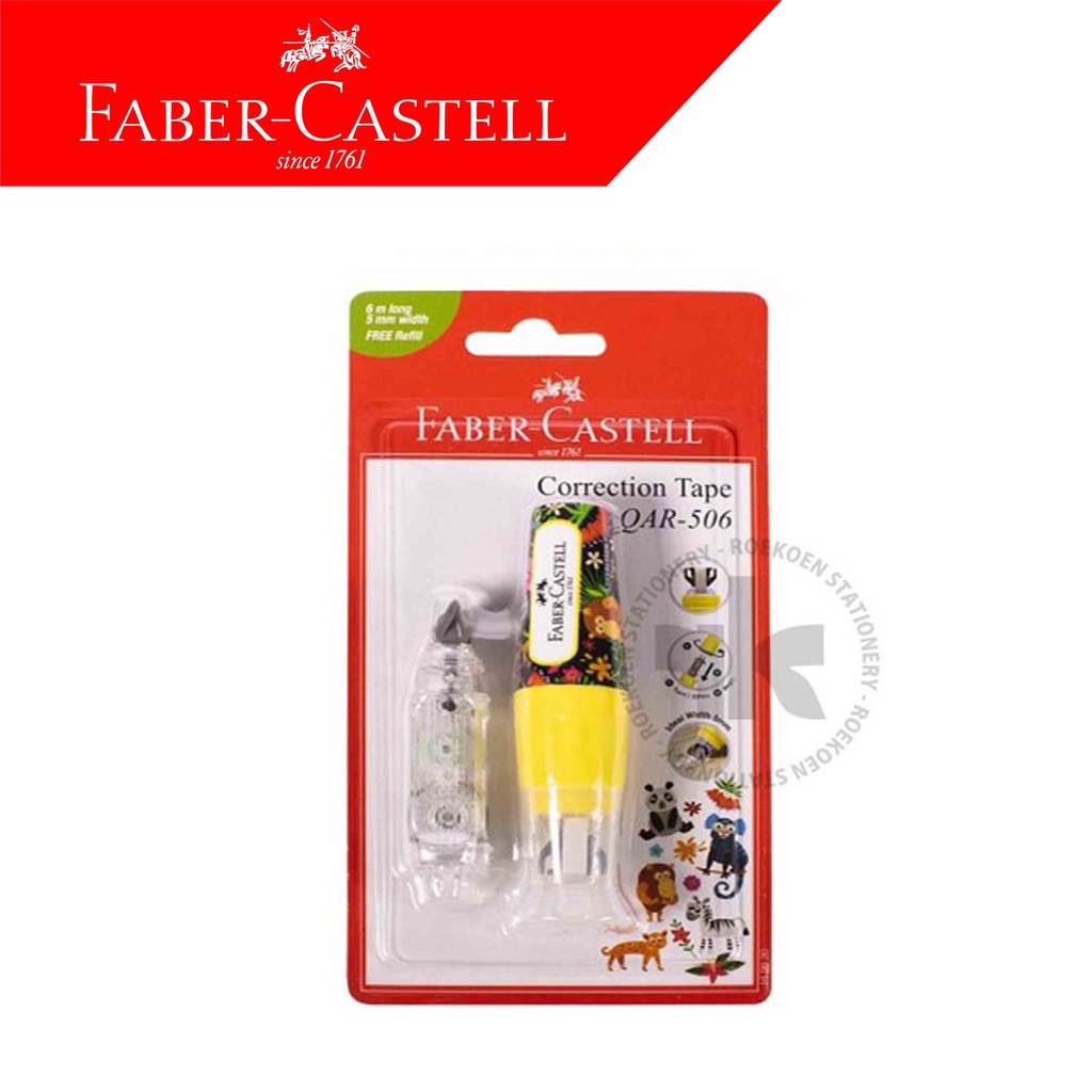 

Faber Castell Correction Tape Combo 6m Fancy QAR-506 & Refill