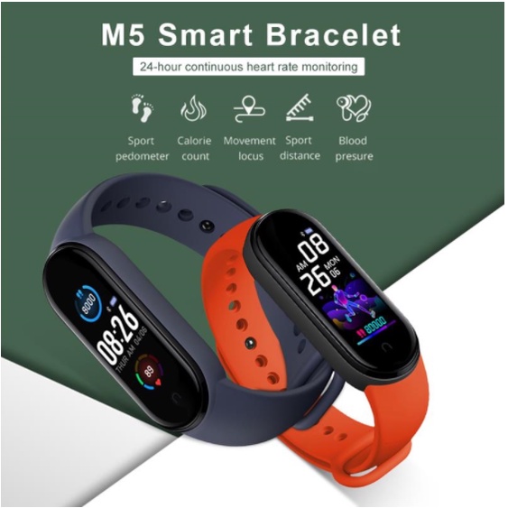 M5  M6 Band Bluetooth Smart Band Men Sport Smartband Heart Rate Monitor Blood Pressure Tracker Fitness