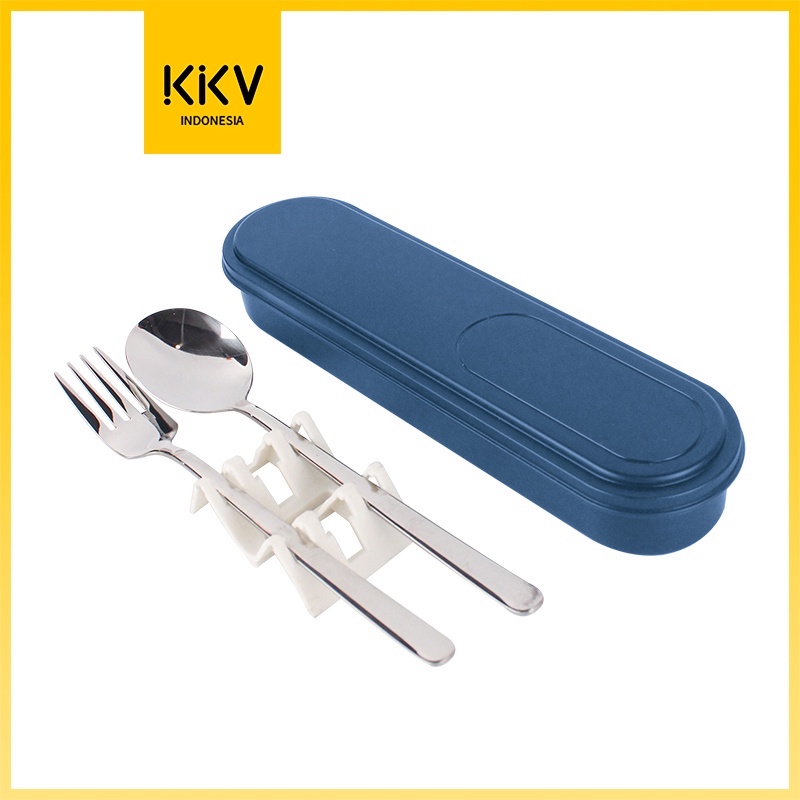 KKV - Alba Sol Cutlery Set (Dark Blue)/fork+spoon/