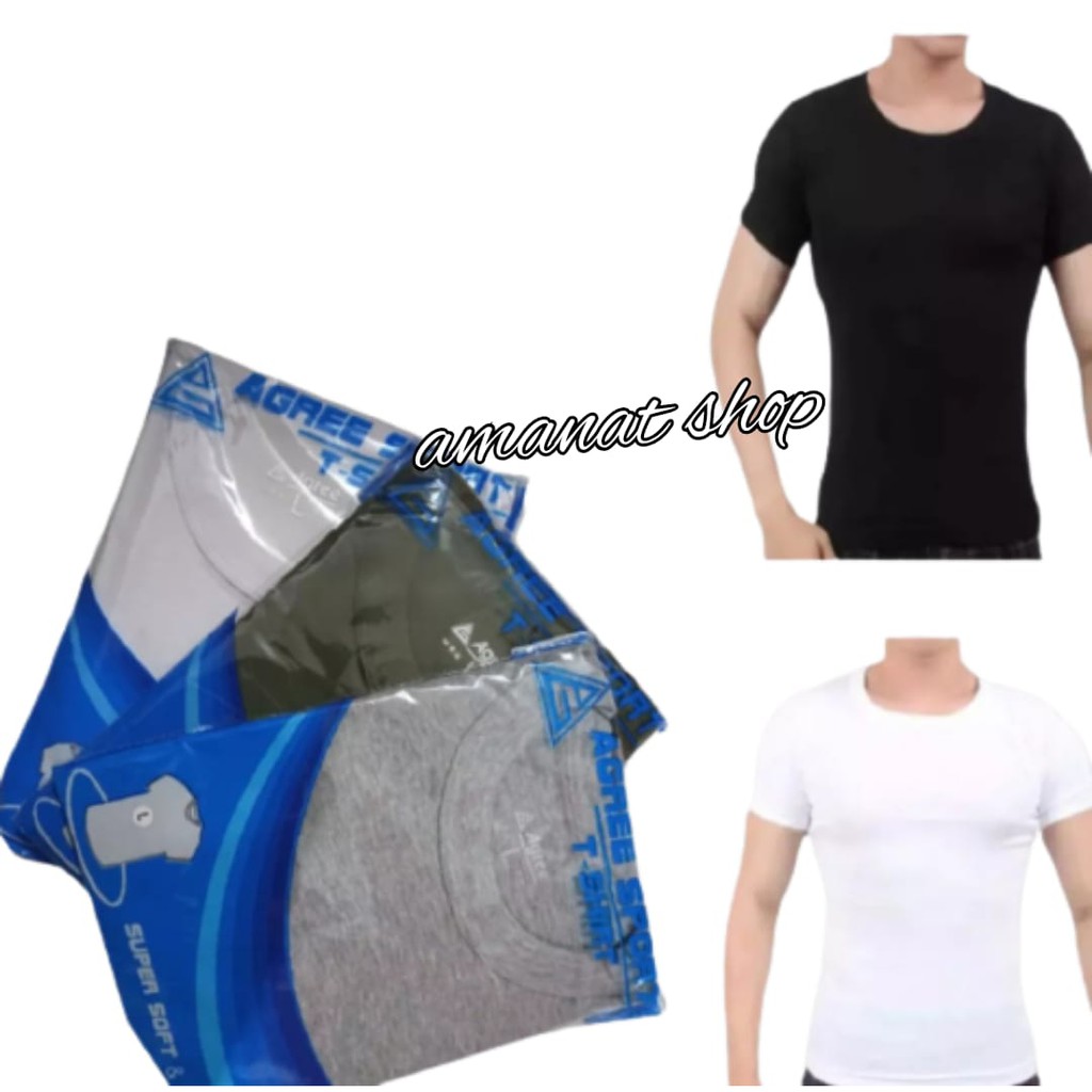 1PCS KAOS OBLONG AGREE KAOS DALAM SINGLET PRIA