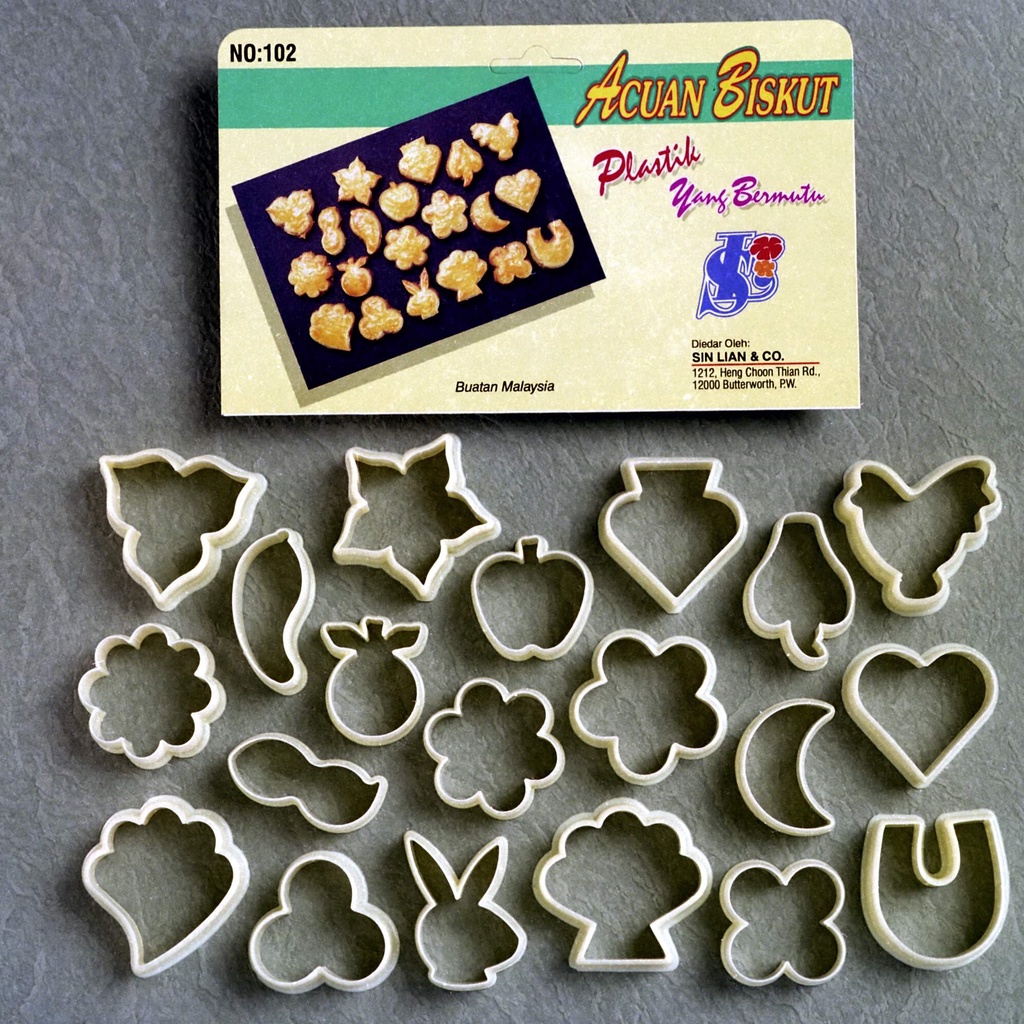 Acuan Sin Lian Kue Bakar Cetakan Biskuit Huruf Abjad Alphabet SinLian Cookies Biscuit Kuih Jem Tar Set 102 110 129 142 150 174 183 184 196 206 209