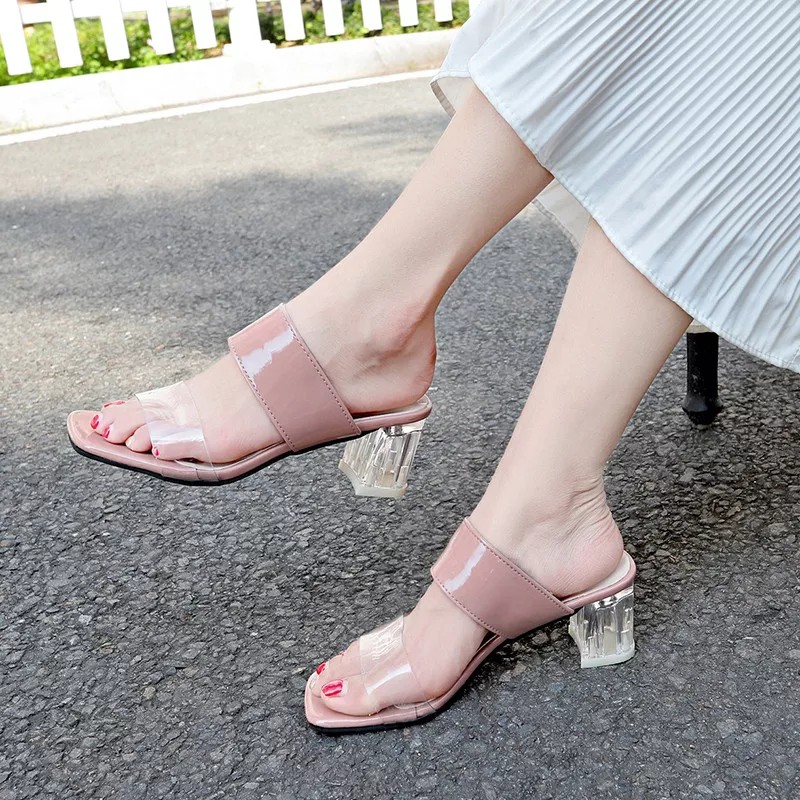 LOKAL DOMMO D5059 Sepatu Hak Kaca Sovia heels jelly LOKAL DOMMO D5059 Sepatu Hak Kaca Sovia heels jelly