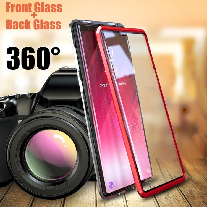 Case Magnetic Depan Belakang Kaca 360 Premium Glass Xiaomi Redmi 9 ACC