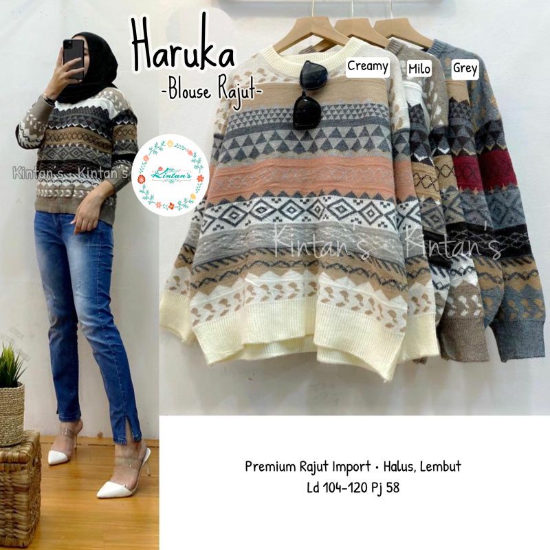 Blouse Rajut Batwing wanita Import Premium Terbaru Original Kintans / Haruka Elenka