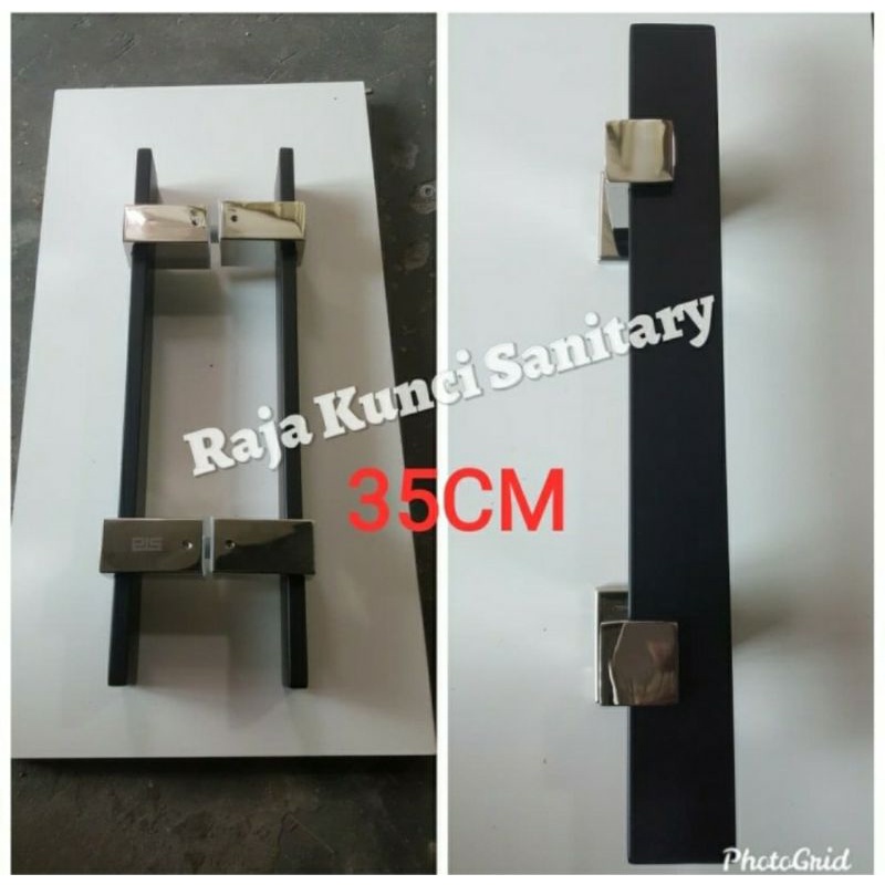 Pull Handle Starck Hitam 168D-35 cm Matt Black/Gagang Pintu/Tarikan Pintu Stainless