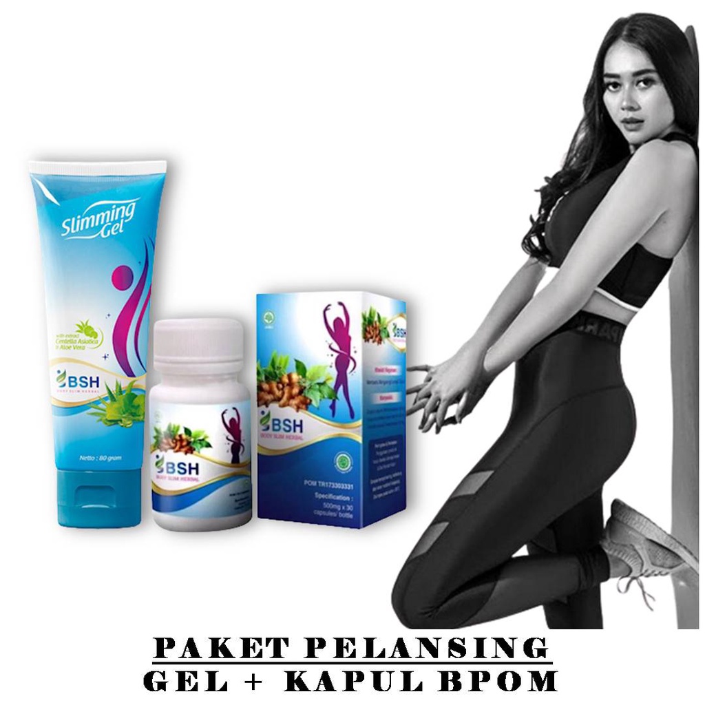 Paket Hemat Pelangsing Badan Perut Buncit Cepat Dan Ampuh Permanen Gel+Kapsul Pembeakar Lemak Penurun Berat Badan Ampuh Original Bpom Cepat