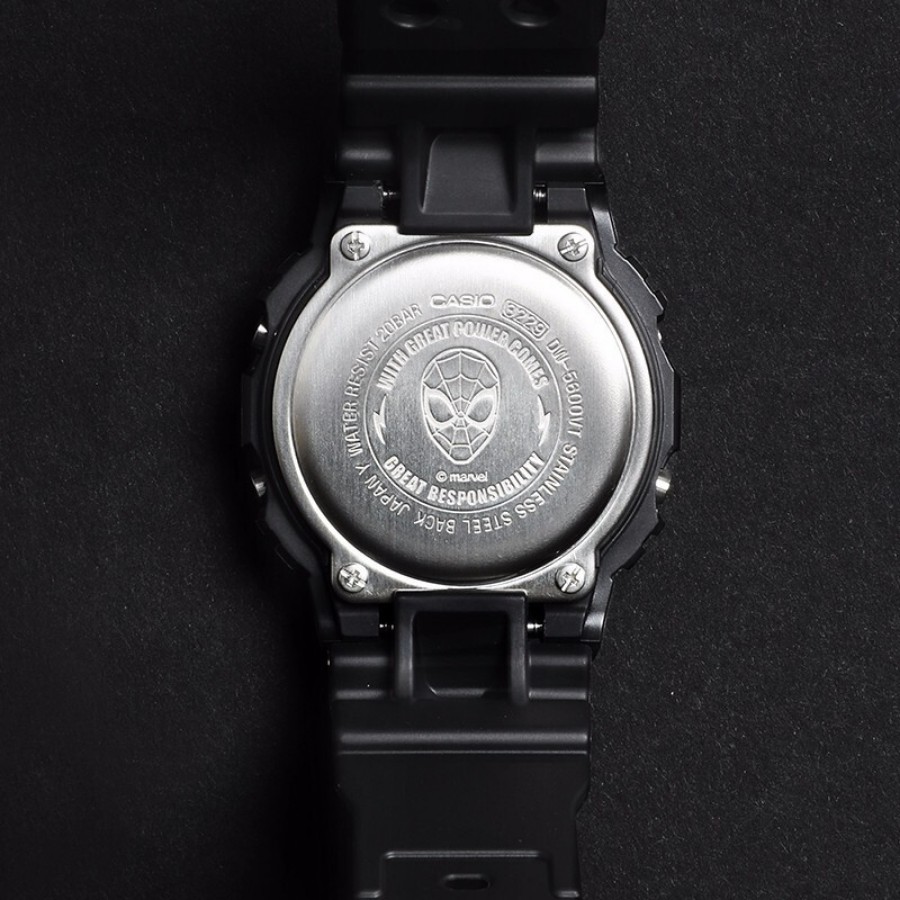 Jam Tangan Pria Anak Spider-Man G-Shock DW-5600 Series Marvel Spiderman Shock Resist Autolight