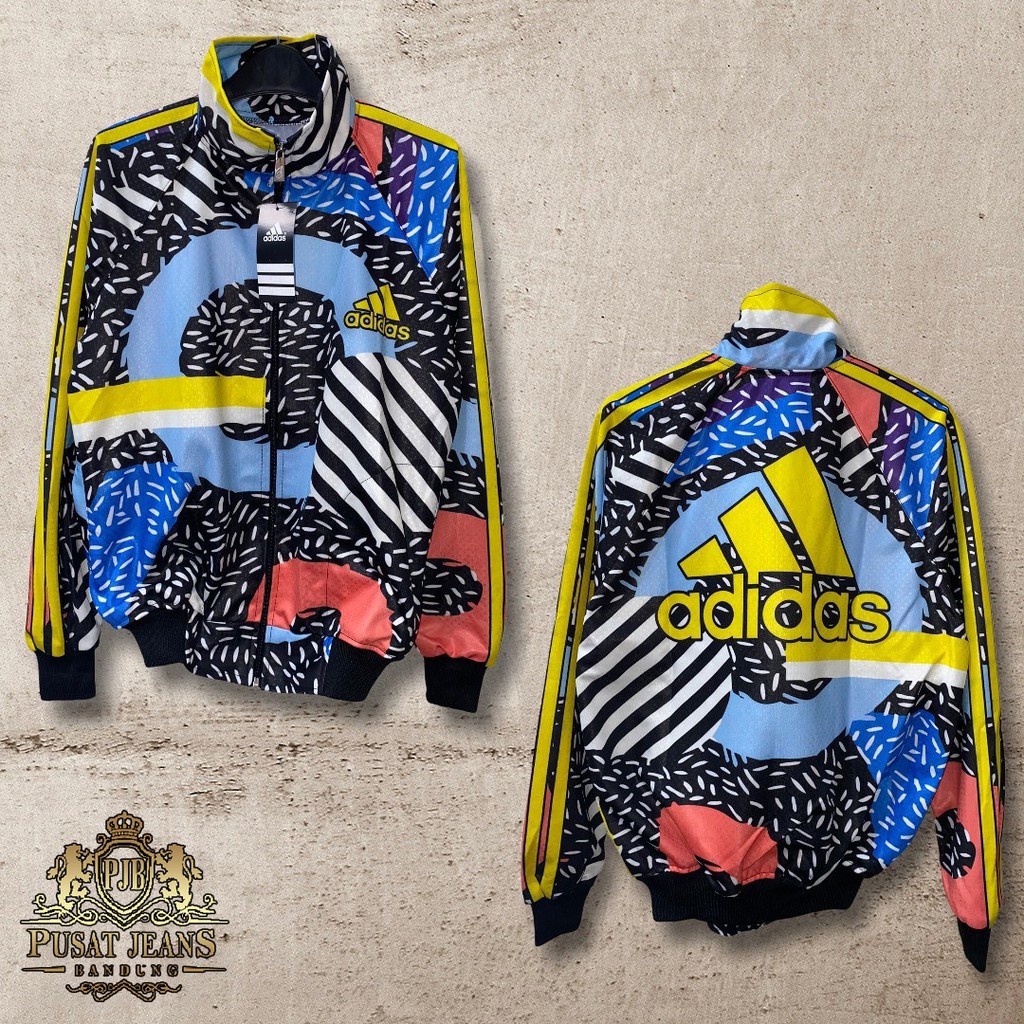 RCL - JAKET TRACKTOP ADIDAS MIRROR FULL PRINTING BUNGA/JAKET ADIDAS TRAKTOP/JAKET OLAH RAGA SEPEDA