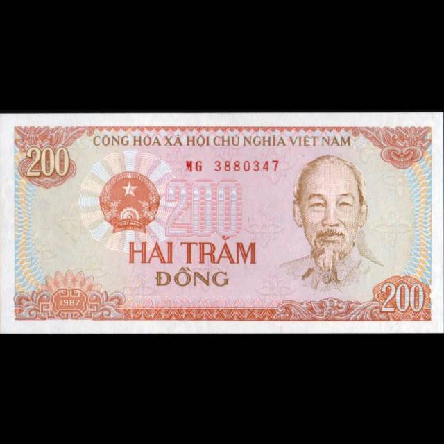 Uang Kuno Luar Atau Asing 200 Dong Vietnam Tahun 1987