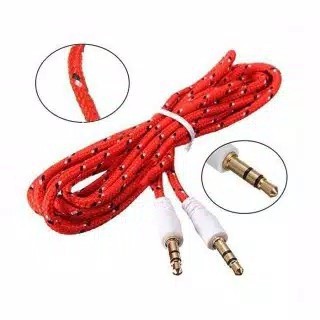 Kabel Aux 1x1/Kabel Jack Audio 3.5mm - Bahan Tali Sepatu Aux 1x1