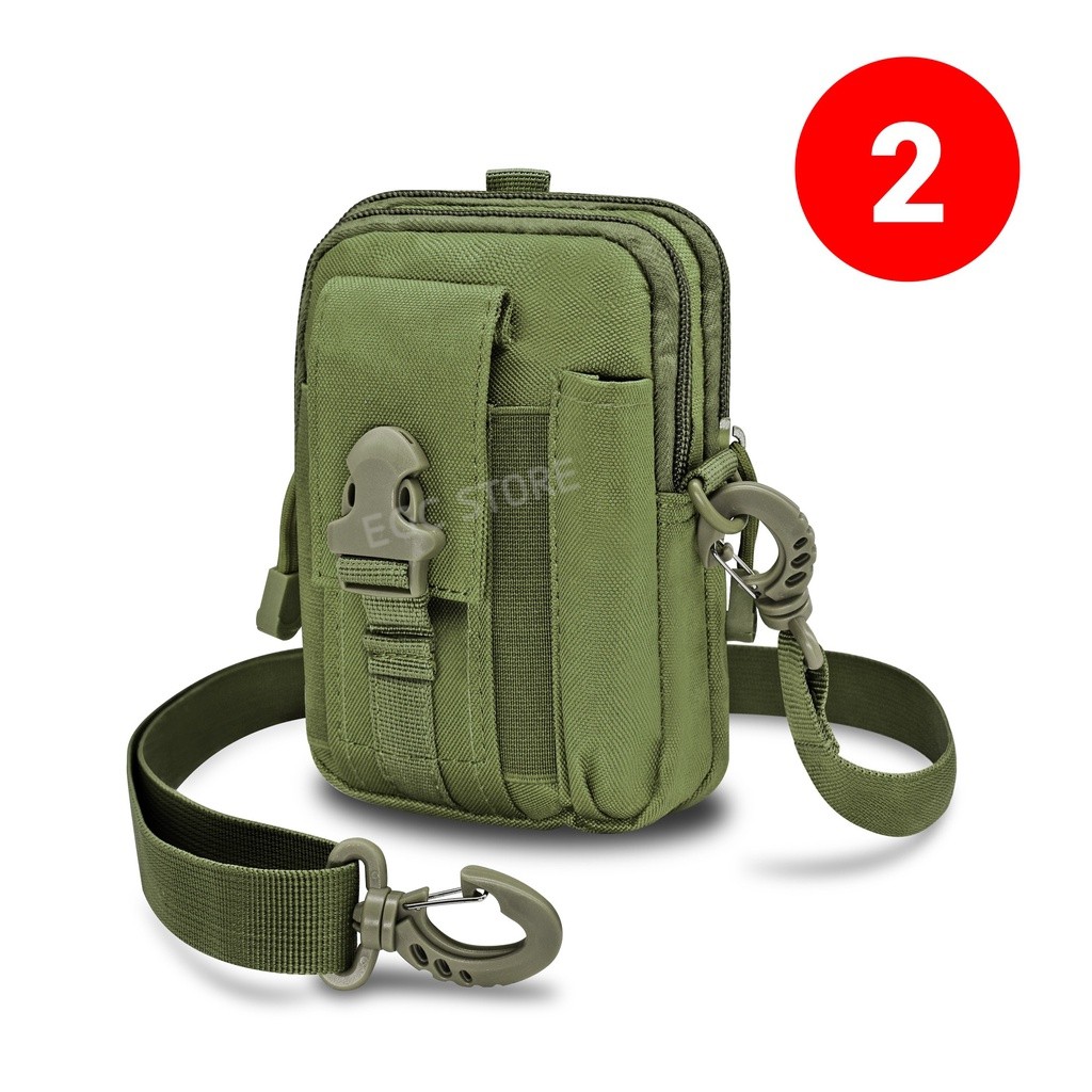 TAS PINGGANG HP / TACTICAL ARMY / FASHION TRAVELLING / TACTICAL MILITARY-HIJAU TALI