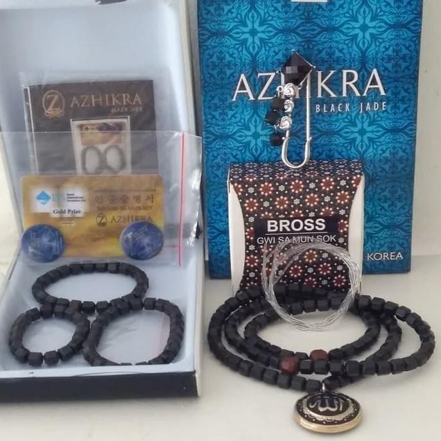 Ê@ Azhikra Kalung Gelang Kesehatan Black Jade ( Asli) Ê