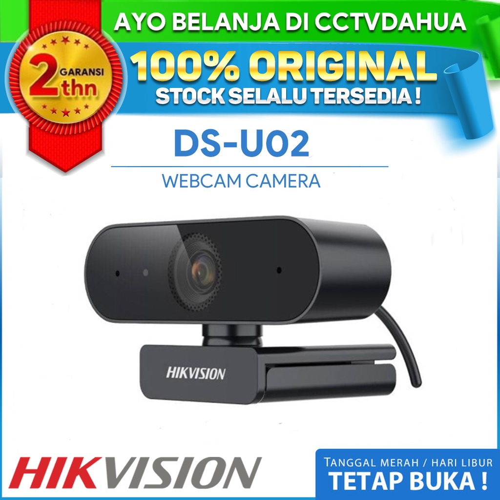 HIKVISION DS-U02 WEBCAM 2MP BUILT-IN MIC WEBCAM HIKVISION GARANSI RESMI