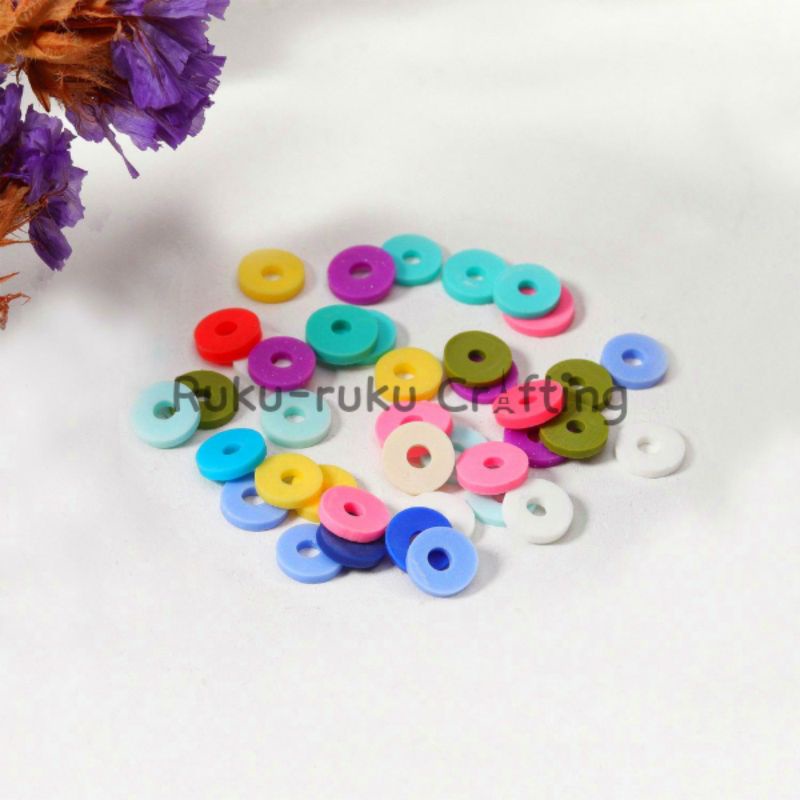 (200 Pcs) Manik Clay Polymer Clay Beads Manik Spacer Untuk Aksesoris DIY