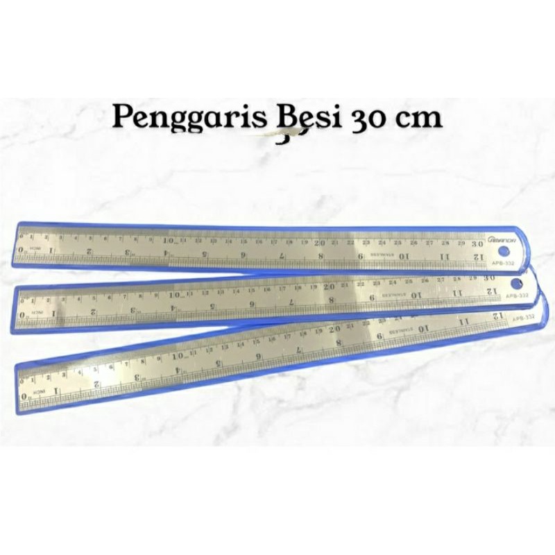 

penggaris besi 30 cm/penggaris stainless berkualitas (pcs)