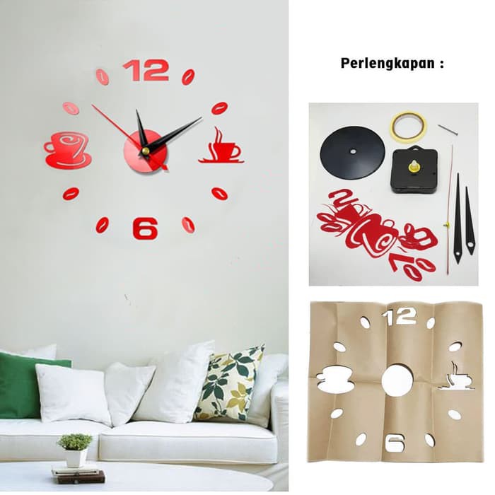 Jam Dinding 3D Giant Wall Clock Size SMALL Tipe JCY 069 Diameter 40 cm