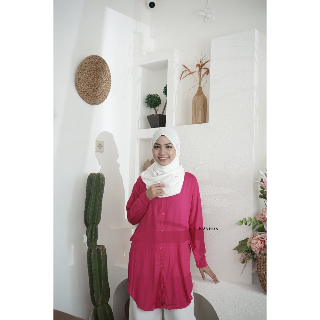 Hanum Tunik Rayon Ruffle Back Premium